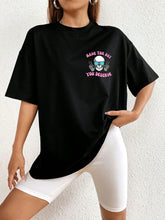 Halloween Skull Slogan Graphic Drop Shoulder Tee